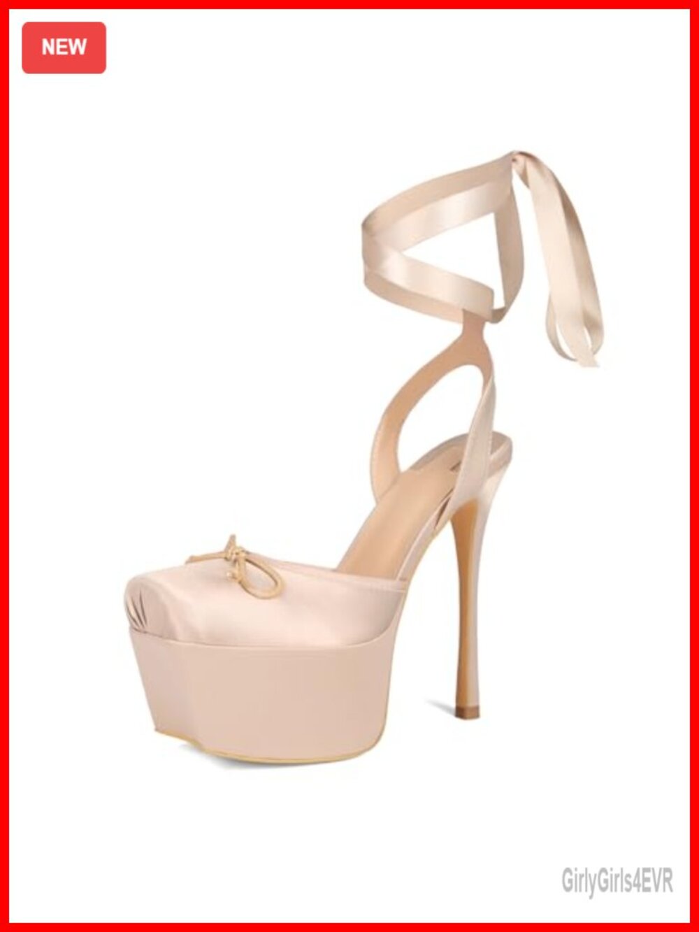 Saint Leia Womens Satin Platform High Heels Square Closed Toe Lace Up Ankle